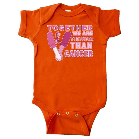 

Inktastic Together We Are Stronger Than Cancer with Hands and Ribbon Gift Baby Boy or Baby Girl Bodysuit