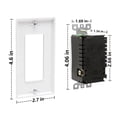 thumbnail image 4 of Enchufe de pared POWAWINI 15A con certificación UL con puertos USB C y USB A, color blanco, 4 of 7