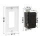 thumbnail image 4 of Enchufe de pared POWAWINI 15A con certificación UL con puertos USB C y USB A, color blanco, 4 of 7