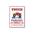 thumbnail image 2 of Monster Truck Parking Novelty Sign, Metal Wall Decor - 10x14 inches, 2 of 4