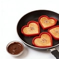 thumbnail image 3 of Reusable Heart-Shaped Silicone Pancake Mold - 2 Styles Non-Stick Pancake Maker, Diy Breakfast Tool for Home Kitchen Cooking Baking, 5.5*5.3*1.45in, Easy Clean Mold, Red, 3 of 9
