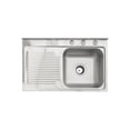 thumbnail image 1 of Tarja Sencilla Sobreponer EB Técnica MCM401 Acero Inox Satinado y Escurridor Izq, 1 of 3