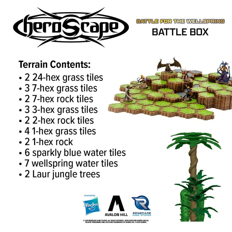 Renegade Game Studios Heroscape: Battle for The Wellspring Battle Box - Standard Edition | 2 Players, Ages 14 and up Contains 6 Miniatures, Terrain and Exclusive Wellspring Water Tiles! Renegade Game Studios Heroscape: Battle for The Wellspring Battle Box - Standard Edition | 2 Players, Ages 14 and up Contains 6 Miniatures, Terrain and Exclusive Wellspring Water Tiles!