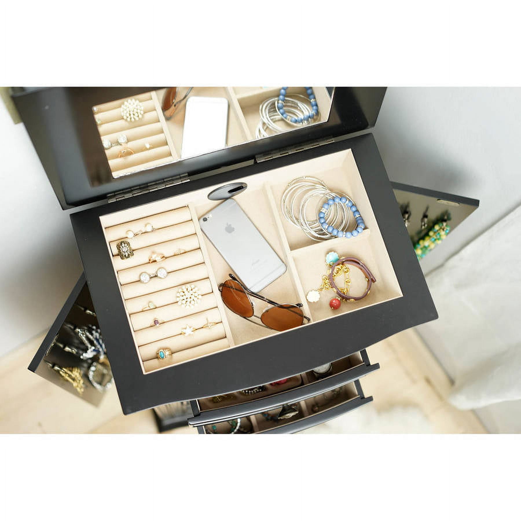 Hives & Honey Landry Black Jewelry Storage Armoire