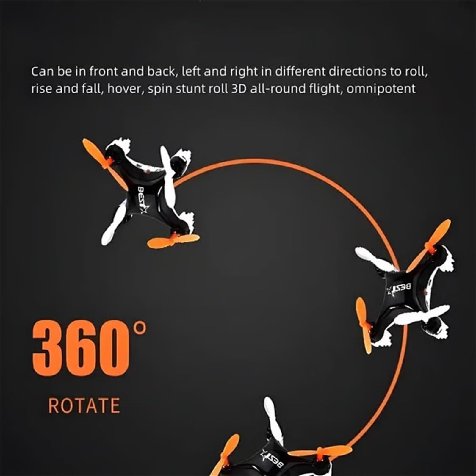 FEOLGEHLY All-Ages Mini Drone with Easy Stunt Flights & 360° Tricks, Perfect Beginner-Friendly Flyer, Mini Drone for Kids 8-12 with LED & Altitude Hold & Propeller Protection, 360°flips, for Indoor