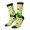 3 Black, variant on Avocado Green Striped Print Adult Socks for Men & Women,Calf Socks, Ankle Socks,Boots Socks,Breathable Casual Sock,Unisex Crew Socks