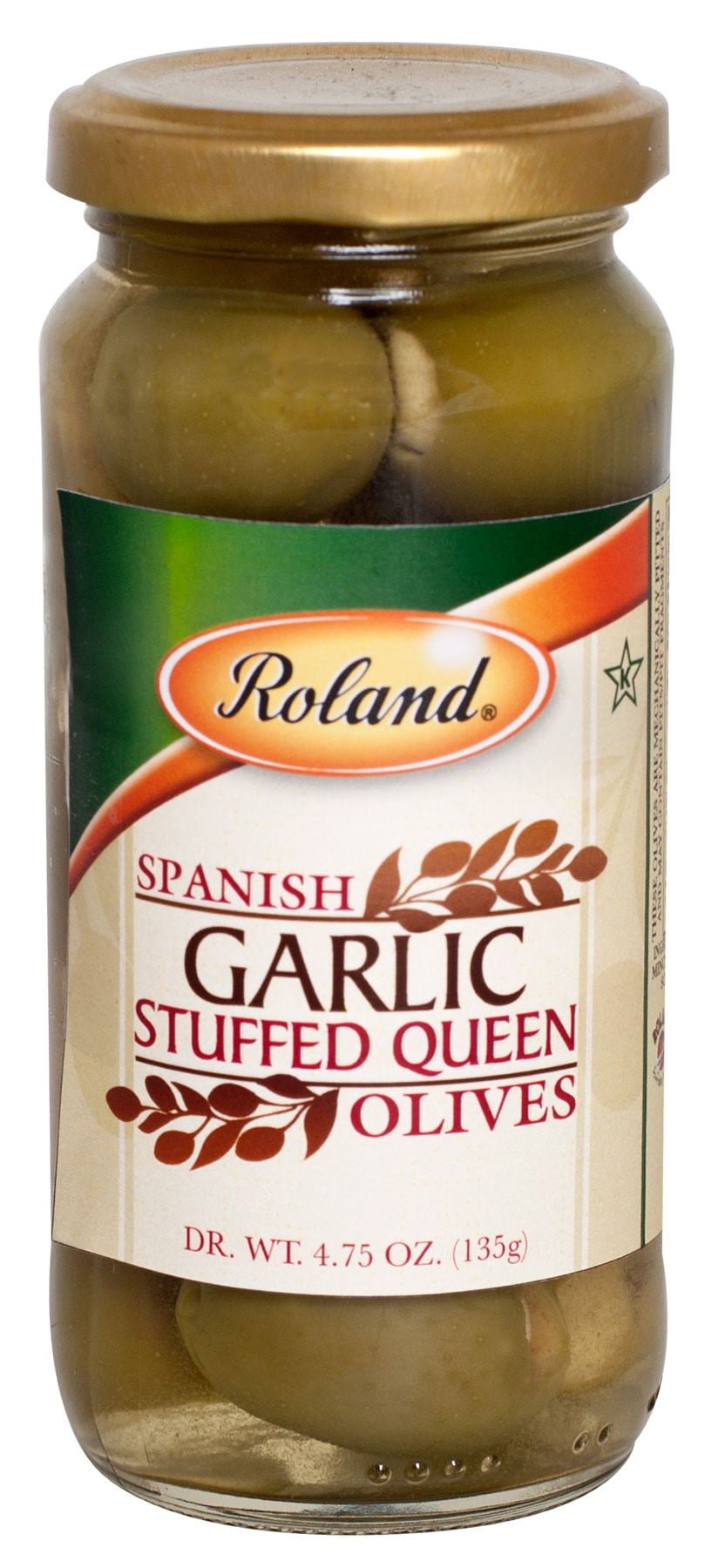 Roland Queen Olives Stuffed with Garlic, 8.5 Oz
