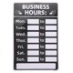 thumbnail image 1 of Business Hours Self-adhesive Stickers Business Hours Signs Rewritable Open Signs Sticker, 1 of 4