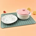thumbnail image 4 of Silicone Kitchen Table Mat with Drainage Design - Heat Resistant Tableware Pad - Waterproof Dishwashing Draining Mat for Hot Pots - Non-Slip Countertop Protector with Hanging Hole, 4 of 7