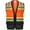Orange, variant on ProtectX 6 Pockets High Visibility Zipper Front Safety Vest with Reflective Tape Strips, Lightweight & Solid Fabric, ANSI/ISEA Certified Class 2, Lime Orange-Black - X Large