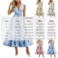 thumbnail image 3 of PBFRDSJ A Line Dresses for Women Summer Sleeveless Boho Floral Print Beach Sundress Elegant V Neck Pleated Long Dresses, 3 of 5