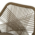 thumbnail image 3 of Elwell Wicker Outdoor 7 Piece Dining Set with Cushion, Matte Black, Light Brown, and Beige, 3 of 13