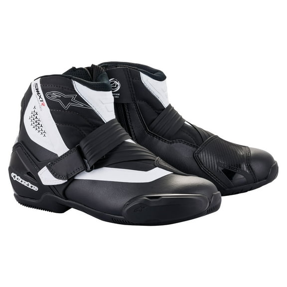 Alpinestars SMX-1 R V2 Mens Leather Motorcycle Boots Black/White 50 EUR