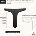 thumbnail image 5 of 6" / 15cm Metal Furniture Feet, La Vane 4 Pack Metal Diamond Triangle Table Legs, 5 of 5