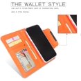 thumbnail image 3 of iPhone TP MAX Étui Portefeuille en Cuir Large Boucle Séparable Étui orange, 3 of 7