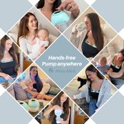 MomMed S33 Hands-Free Wearable Breat Pump with Night Light,Electric Breast Pump Ultra-Quiet in-Bra Pump,One-Tap Pause, Night Light