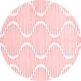 thumbnail image 1 of Ahgly Company Indoor Round Abstract Red Contemporary Area Rugs, 4' Round, 1 of 4