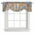 thumbnail image 2 of Summer Ocean Octopus Tie Up Valances Curtain, Adjustable Kitchen Nautical Colorful Sea Fish Coral Starfish Compass Valances for Windows Decor, Rod Pocket Short Curtains for Bedroom/Bathroom 42"x12", 2 of 9