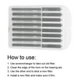 thumbnail image 3 of Cergrey Hearing Aid Guards,8Pcs/Box Disposable Hearing Aid Protection Earwax Guards Filters Hearing Assistance Black,Hearing Aid Protection, 3 of 8