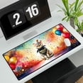 thumbnail image 3 of Hello 2025 Devon Rex Celebrates Happy New Year Firework Balloon Desk Mat Full Keyboard Mouse Pad Cat Lover Kitten Owner Gifts Large Mousepad - 02024, 3 of 5
