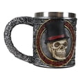 thumbnail image 5 of Ebros Love Never Dies Bride & Groom Skulls W/ Rose Wreaths Scroll 2-Sided Mug, 5 of 8