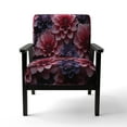thumbnail image 4 of Designart "Majestic Dahlia in Pink I" Red Dahlia Upholstered Accent Chair - Traditional Arm Chair For Bedroom, 4 of 5