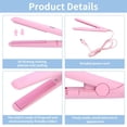 thumbnail image 4 of EECOO Hair Straightener Flat Iron, 4 Colors 2 in 1 Mini Bangs Hair Straightener Beauty Flat Iron Heating Curler Ceramic Tourmaline Plate Wave Straightener, 4 of 5