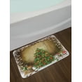 thumbnail image 2 of Christmas Bath Mat, Pine Tree with Present Boxes on Snowy Board Xmas at Countryside Theme, Plush Bathroom Decor Mat with Non Slip Backing, 29.5" X 17.5", Multicolor, by Ambesonne, 2 of 2