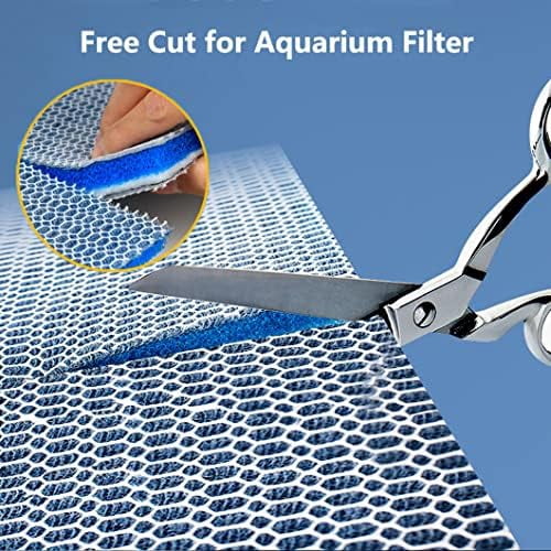 Aquarium Filter Media, Newly Premium 8-Layer Filter Pads for Aquarium, Fish Tank Sponge Pad Foam Filter Accessories for Pond (47" x 12",1 Pack)