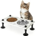 thumbnail image 2 of Rustic Wood & Industrial Metal Double Pet Dog Cat Feeder with Stand,Dog Feeder, 2 of 8