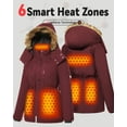 thumbnail image 5 of Heated Jacket for Women, Graphene Lightweight Heating Jackets with Battery Pack 12V Fast Charge 18400mAh Winter Outdoor Soft Shell Electric Heating Coat, 5 of 5