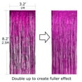 thumbnail image 2 of Allgala 4PK 3.3 x 8.2 FT (1x2.5M) Metalic Tinsel Party Photo Backdrop Curtains Door Fringe Décor-Fuchsia-BD52511, 2 of 3