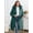Green, variant on Women Puffer Jacket Plus Size Long Parka Belted Winter Warm Hood Coat