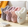 thumbnail image 5 of Plush Slippers for Women - Anti-Slip Indoor House Shoes with Thick Warm Sole for Winter, 5 of 7