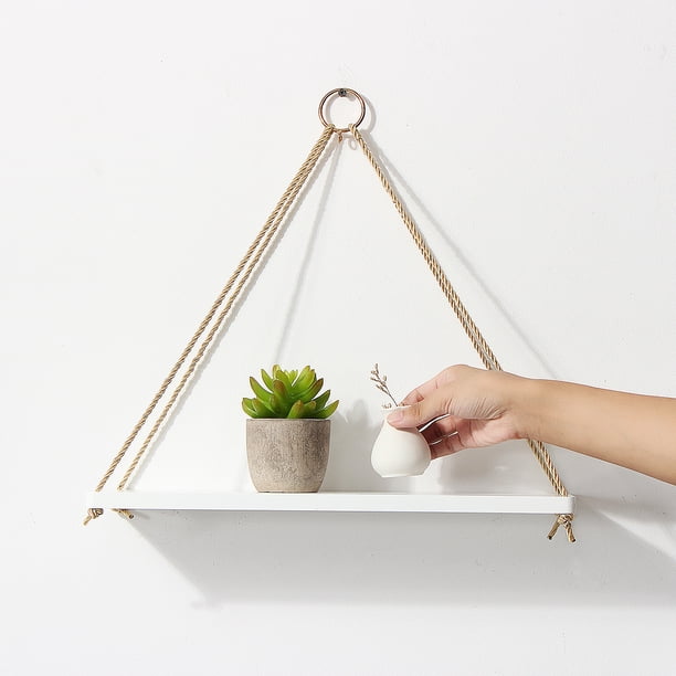 Hanging Shelves For Wall Rustic Wood Wall Shelf Decor Great Shelves For Bedrooms Living Room Bathroom Kitchen Beautiful Hanging Plant Wall Decoration Walmart Com Walmart Com
