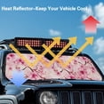 thumbnail image 4 of Yuyamidu Cherry Blossom Windshield Sun Shade for 1997-2018 Jeep Wrangler TJ JK JKU, Pink Sunshades Heat Shield for Women, 4 of 7