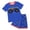 A57-Blue, variant on Toddler boys and girls summer outfit short sleeve t-shirt elastic waist shorts 2 piece short set summer pjs 18-24 months 2t 3t 4t 5t 6t Blue 2-3 Years