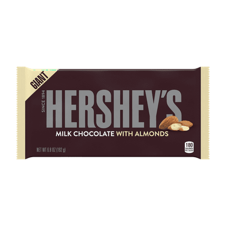 Hershey's, Milk Chocolate with Almonds Giant Bar, 6.8 (Best Selling Chocolate Bar In Usa)