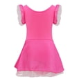thumbnail image 2 of YONGHS Kids Girls Ballet Dance Leotard Flutter Sleeve A-line Dress Gymnastics Bodysuit 2-12 Rose 5-6, 2 of 6