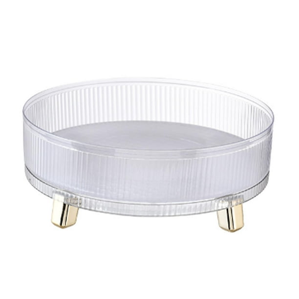 Bandeja de almacenamiento giratoria, contenedor, soporte para cosméticos, estante de especias giratorio antideslizante, bandeja para servir para