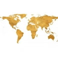 thumbnail image 3 of Studio, Sd Graphics 14x11 Black Modern Framed Museum Art Print Titled - Gold World Map, 3 of 5