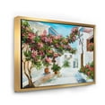 thumbnail image 3 of Designart 'Blossoming Flowers With White House Near The Sea' Nautical & Coastal Framed Canvas Wall Art Print, 3 of 5