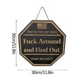 thumbnail image 2 of (Placa para colgar la señal de seguridad G) Placa para colgar la señal de seguridad Fuck Around (A), 2 of 5
