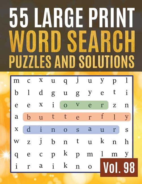 find words for adults seniors 55 large print word