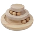 thumbnail image 2 of Gato portátil Juguetes Juguetes interactivos Ejercicio Muebles Protector Rascador Juguete Rompecabezas Juguetes 2 Nivel Diversión Madera Yuyangstore Gatos Huellas Juguetes, 2 of 8
