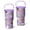 Purple Pumpkin Ghost-1, variant on 20 Oz Tumbler Planar Vector Flowers Tumbler with Lid and Straw, Birthday Gift Cup for Friend Women Men Coffee Travel Mug Thanksgiving Day Halloween Christmas Gift Water Bottle
