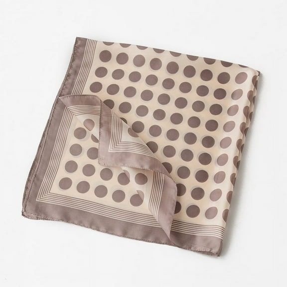 NAMZI Fashion Small Neck Scarf Silk Feeling Head Scarves Satin Square Bandanas Mother Day Gift for Women 27.5*27.5inch (Khaki )