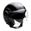 MMG Youth Open Face Motorcycle Helmet Flip-up Shield DOT Street Legal - Gloss Black (Small) Model 25