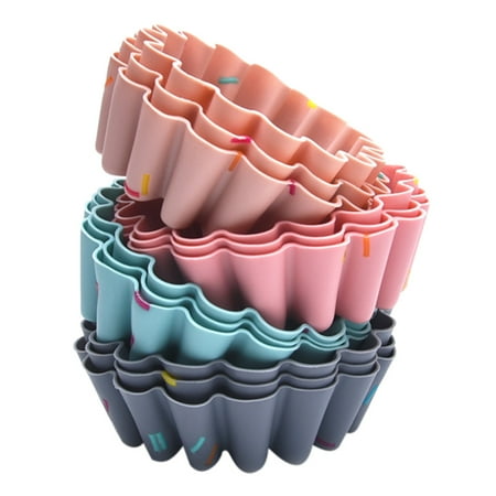 

12 Pcs Flower-shaped Jelly Molds Silicone Soap Molds Food-grade Fudge Molds