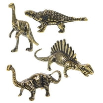 FRCOLOR 4pcs Dinosaur Figurine Golden Desktop Decoration for Indoor Decoration